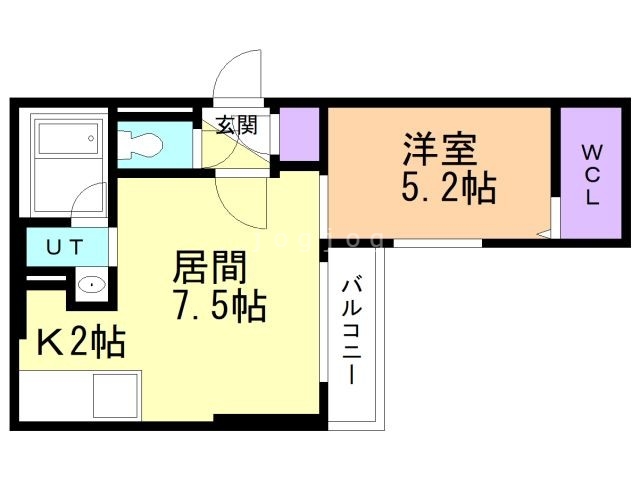 札幌市西区八軒三条東のマンションの間取り