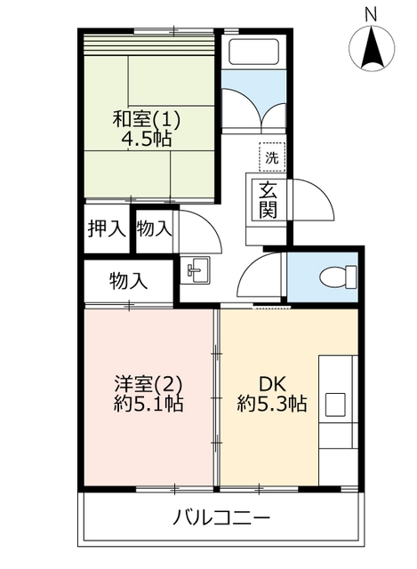 ＵＲ車返の間取り