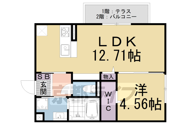 大津市松山町のアパートの間取り