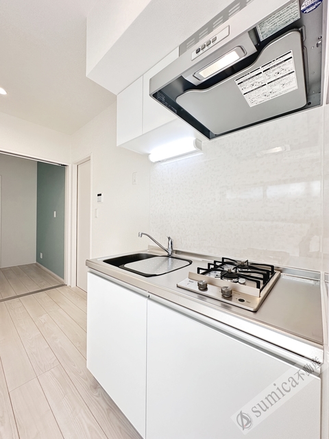 キッチン　扱いやすい２口ガスコンロ完備♪