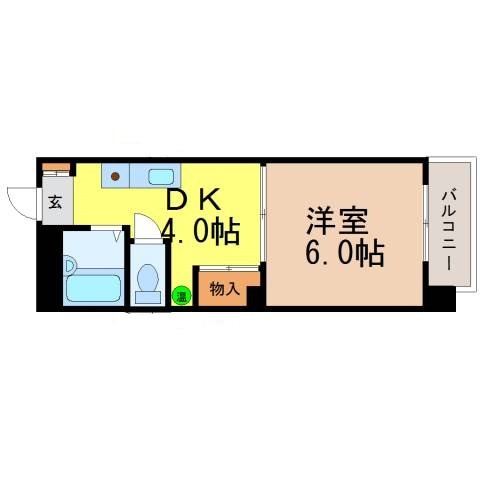地下鉄名城線 矢場町駅 徒歩5分 10階建 築53年の間取り写真