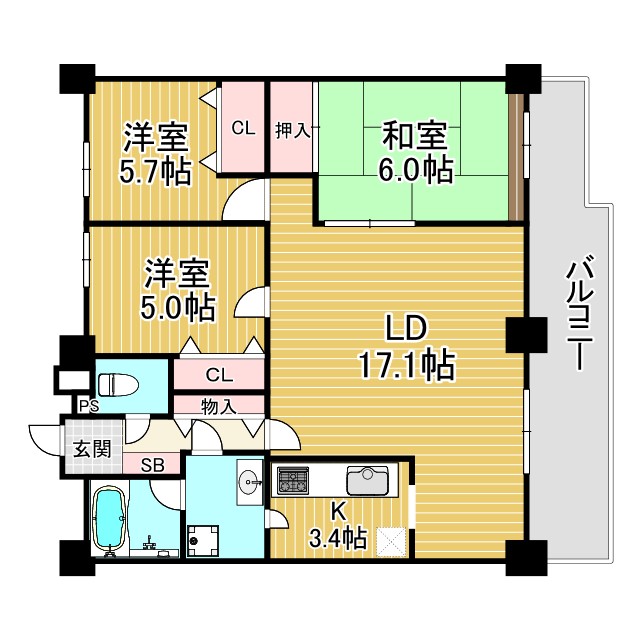 ラピタス31西宮の間取り写真