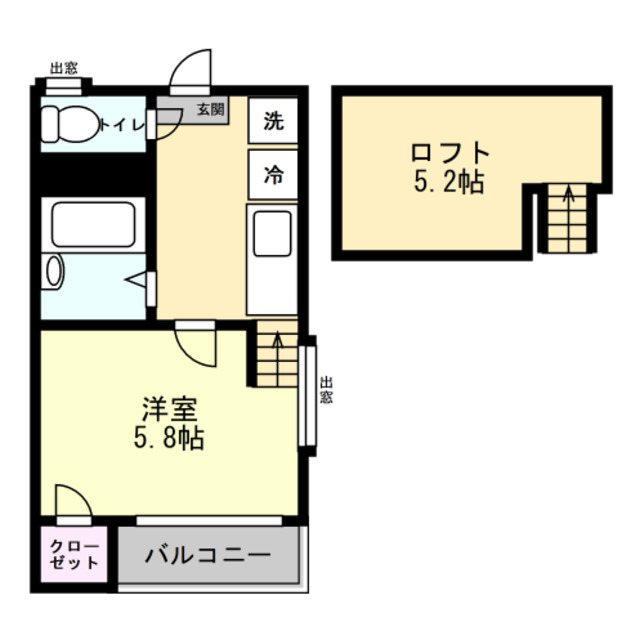 プライマリー大橋東の間取り写真