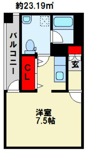 ボヌール三萩野の間取り写真