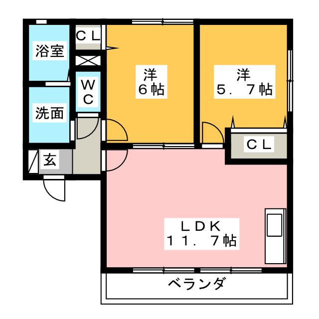 コスミオンの間取り写真