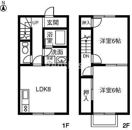 DUPLEX 国王30Bの間取り写真