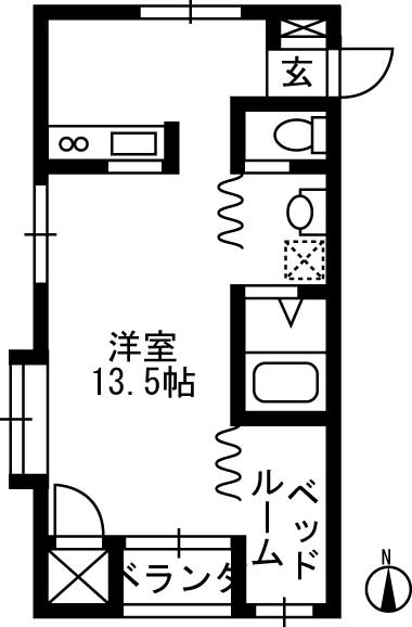 スカイハイツNo.2の間取り