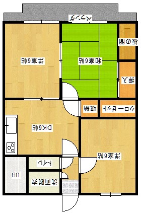 ラメール藤岡の間取り