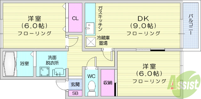 グリーンパーク大代の間取り