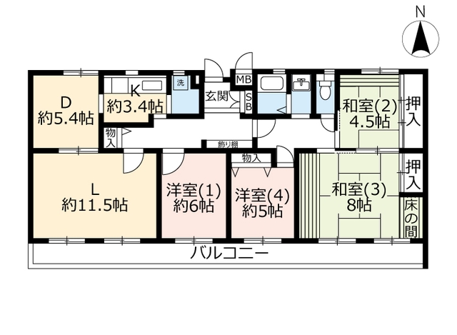 ＵＲ千葉ニュータウン原山の間取り