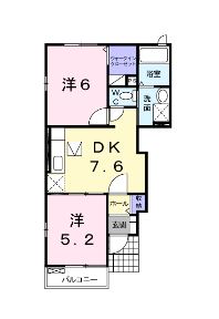 赤磐市桜が丘東のアパートの間取り