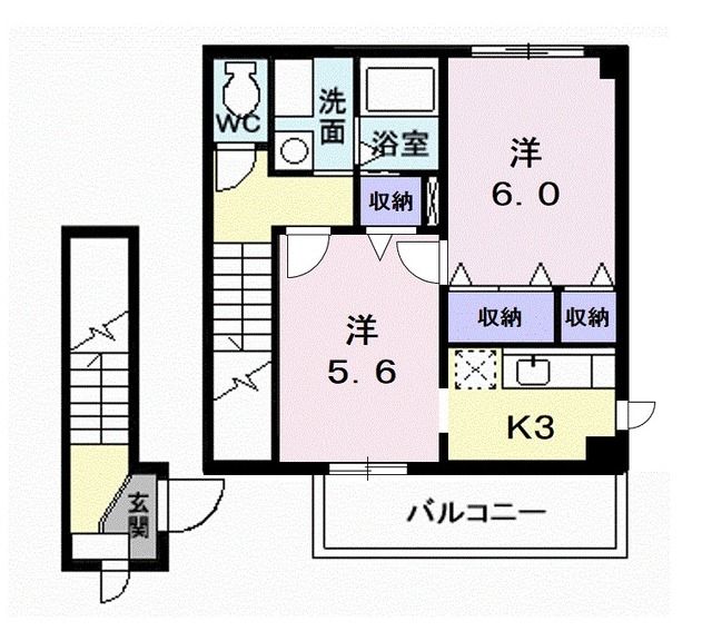 リヴハウスＢの間取り