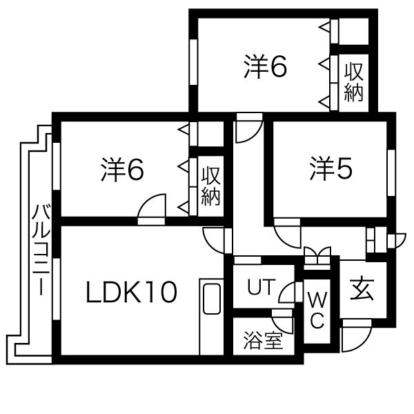札幌市中央区南二十条西のマンションの間取り