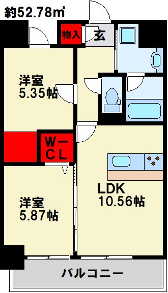 【デザイナーズ　ざ・旦過の間取り】