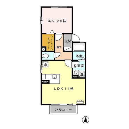愛知県名古屋市天白区中平５（アパート）の賃貸物件の間取り