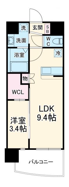 セレニテ江坂ミラクの間取り