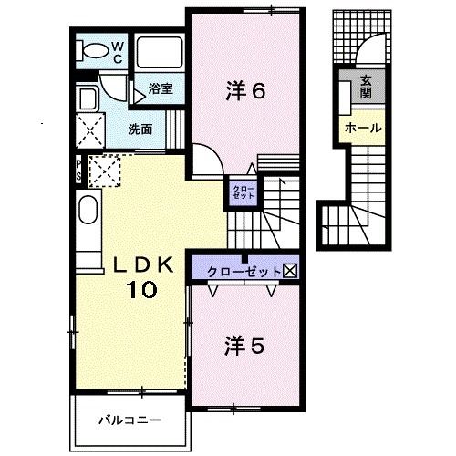 ベルデュールIIの間取り