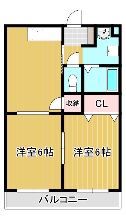 山形市上町のマンションの間取り