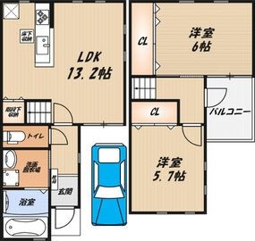 【フォルトゥーナB棟の間取り】