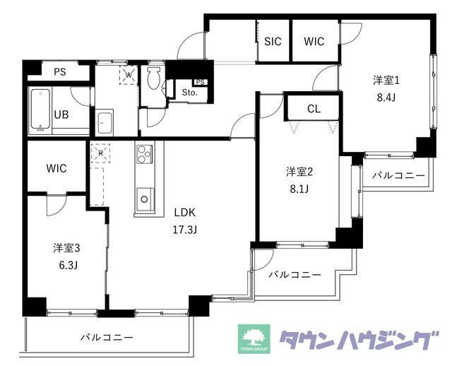 北区志茂のマンションの間取り