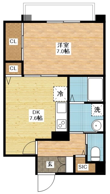 フォレストコート磨屋の間取り