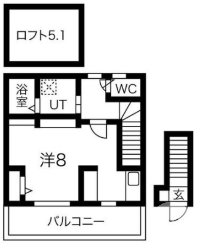 堺市西区鶴田町のアパートの間取り