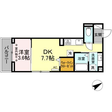 D-ROOMエムツーの間取り