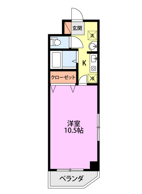 新潟市中央区弁天のマンションの間取り