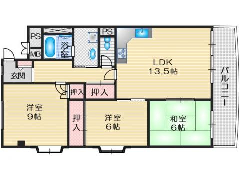 メゾン水無瀬2号棟の間取り