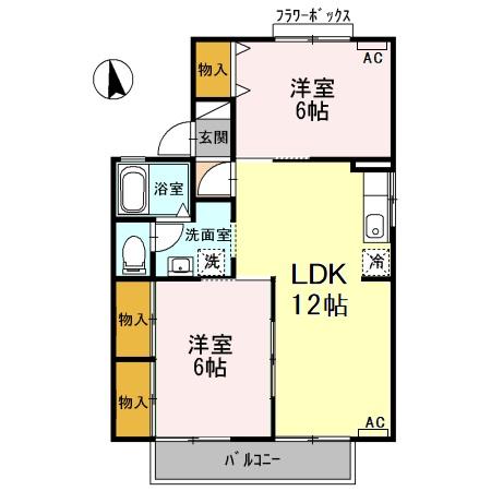 ストリームＮ　Ａ棟の間取り