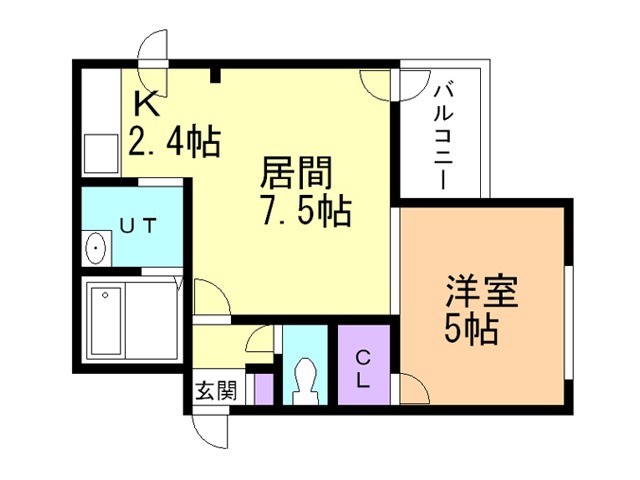 札幌市厚別区大谷地東のマンションの間取り