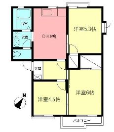 小田原市曽我光海のアパートの間取り