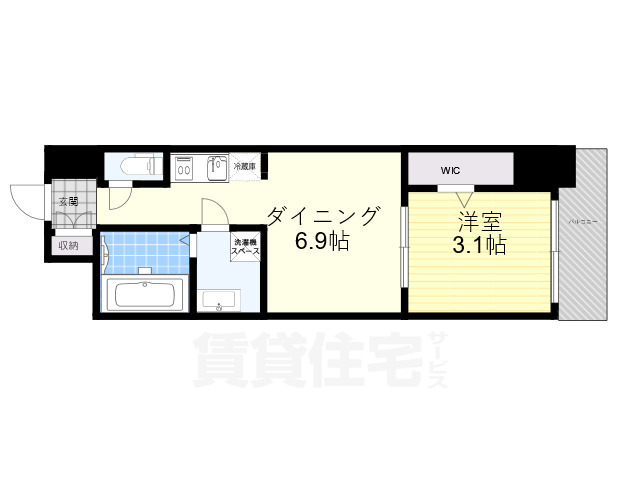 【大阪市浪速区芦原のマンションの間取り】