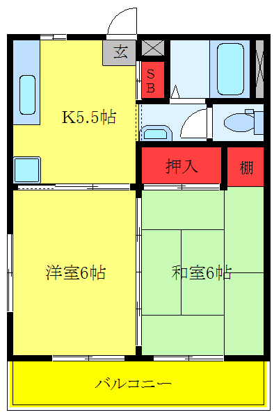 第２グリーンハイツの間取り