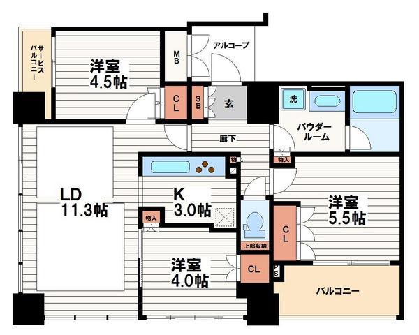 クラッシィタワー南船場の間取り