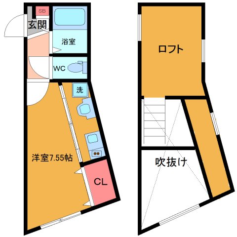 ＣＲＥＷ　ＨＯＵＳＥ 本八幡の間取り