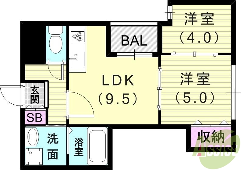 丸山ビルの間取り