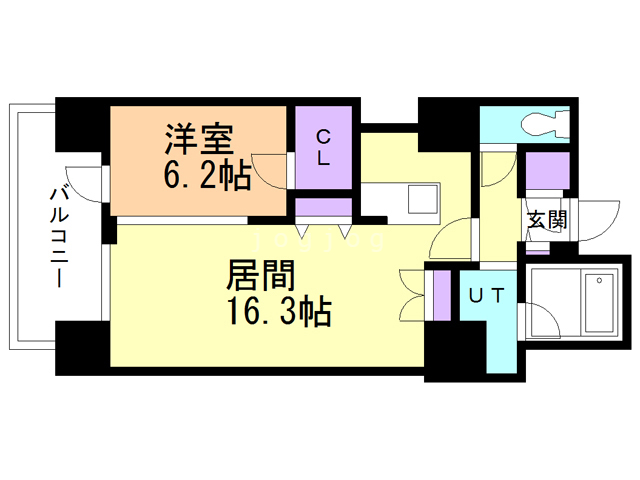 マストライフ南４条の間取り