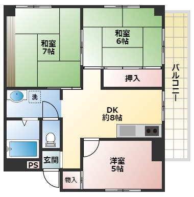 西村マンションの間取り