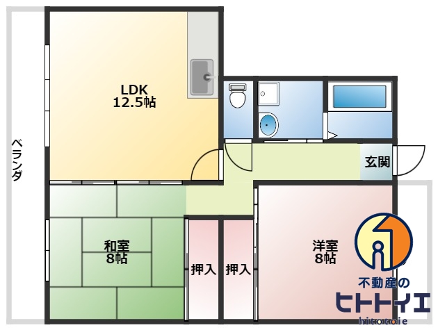 ファミールマンション広川の間取り