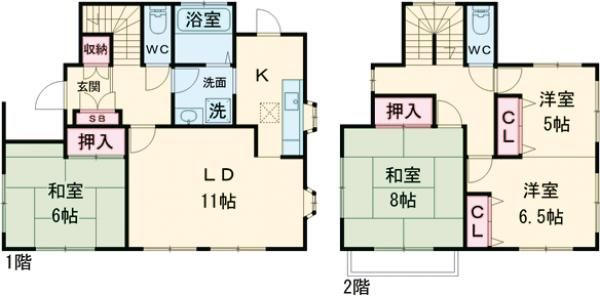 【尾崎戸建の間取り】