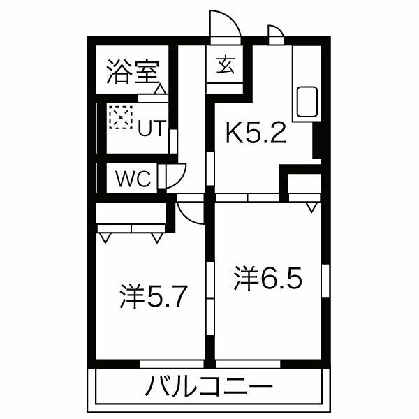 前橋市北代田町のアパートの間取り