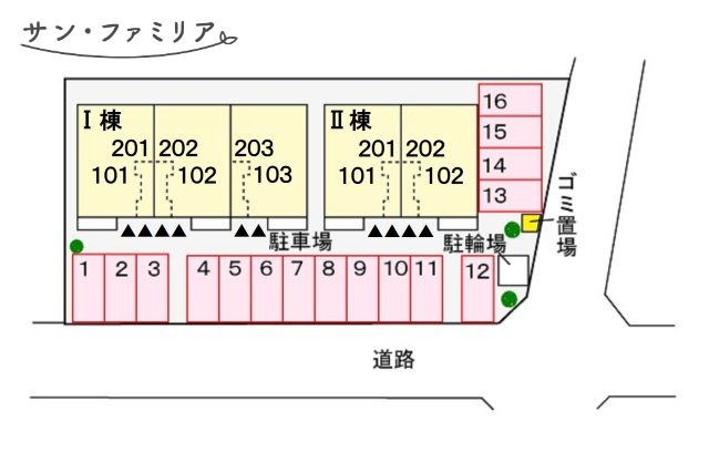 【豊橋市東脇のアパートの駐車場】