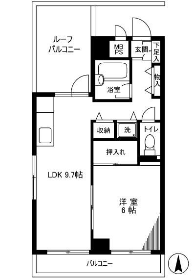 足立区大谷田のマンションの間取り