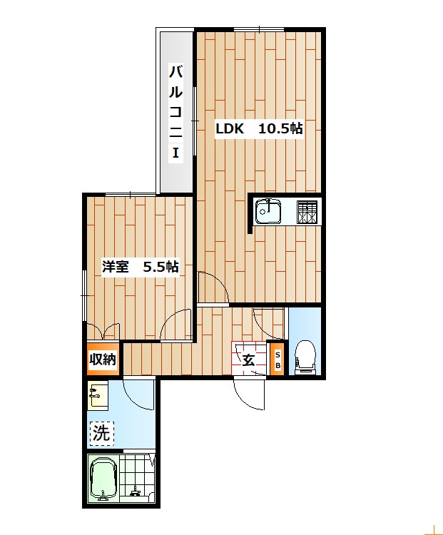 横浜市緑区中山のマンションの間取り