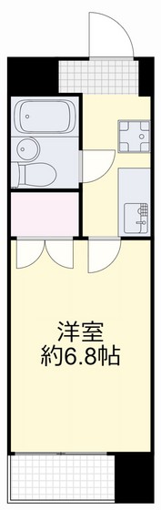 岡山市北区中山下のマンションの間取り