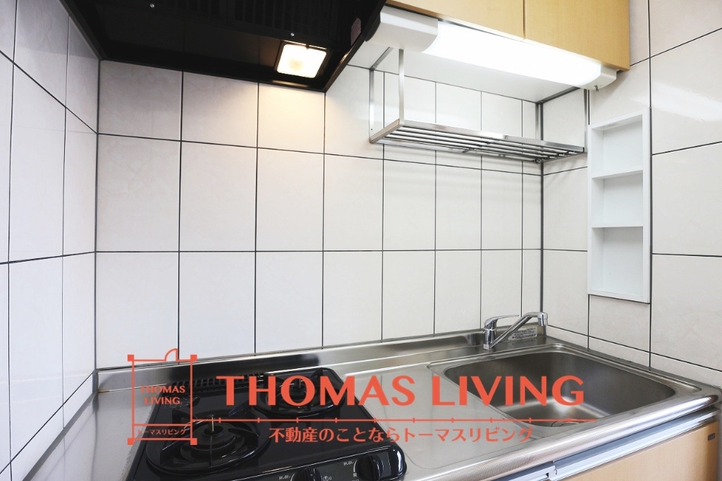 キッチン　2口コンロのシステムキッチンです。