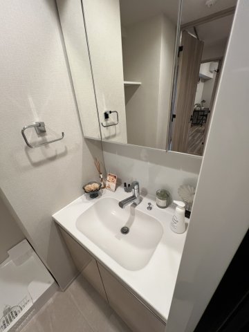 洗面設備　独立洗面化粧台が付いています
