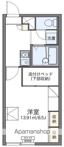 レオパレス金堀16の間取り写真