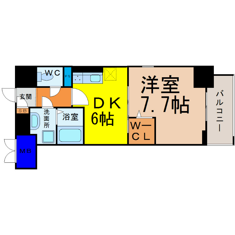 ＪＲ中央本線 鶴舞駅 徒歩8分 12階建 築10年の間取り写真